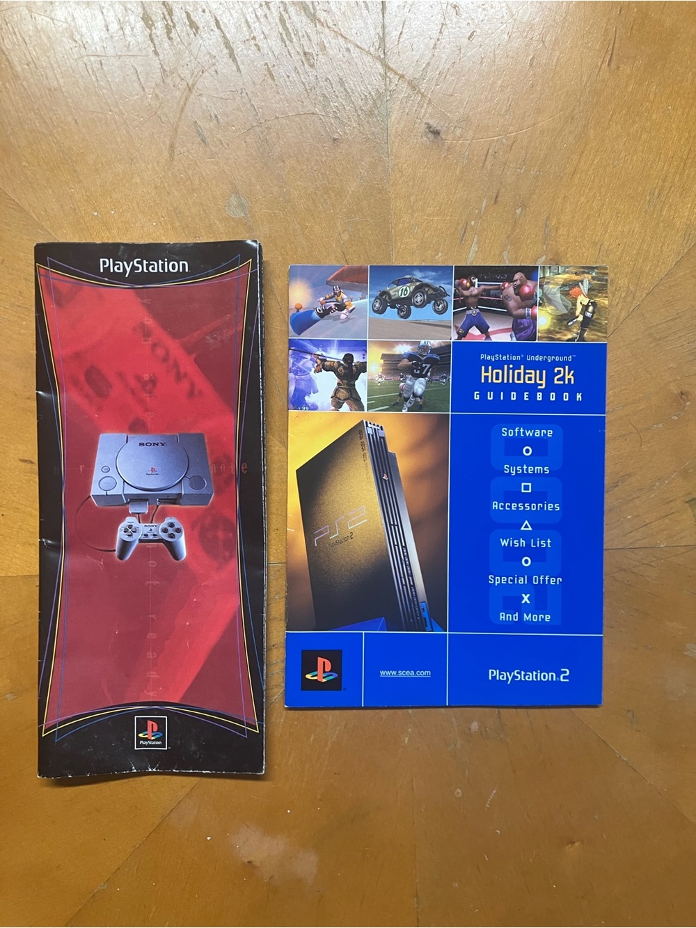 Vintage 90s Sony PlayStation PS1 Promo Poster & PS2 Holiday 2K Catalog Lot
